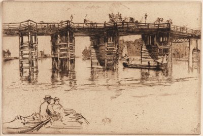 Oude Putney Brug, 1879 door James Abbott McNeill Whistler